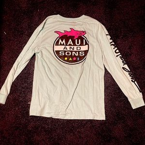 teal longsleeve maui and sons shirt